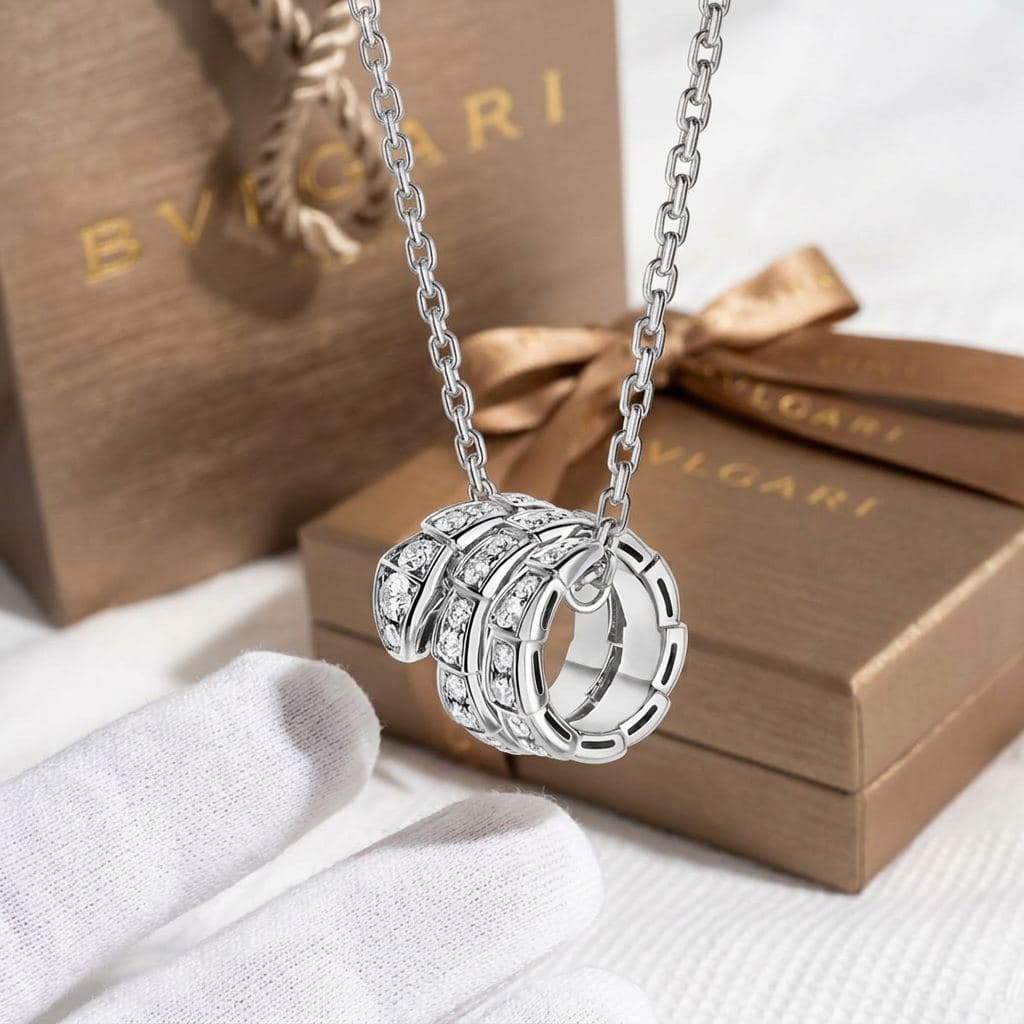 Ожерелье Bulgari Serpenti Viper с бриллиантами