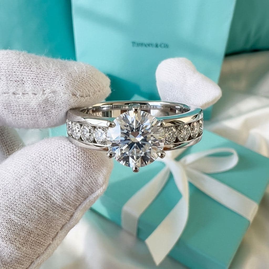 Кольцо Tiffany Setting с дорожкой из бриллиантов