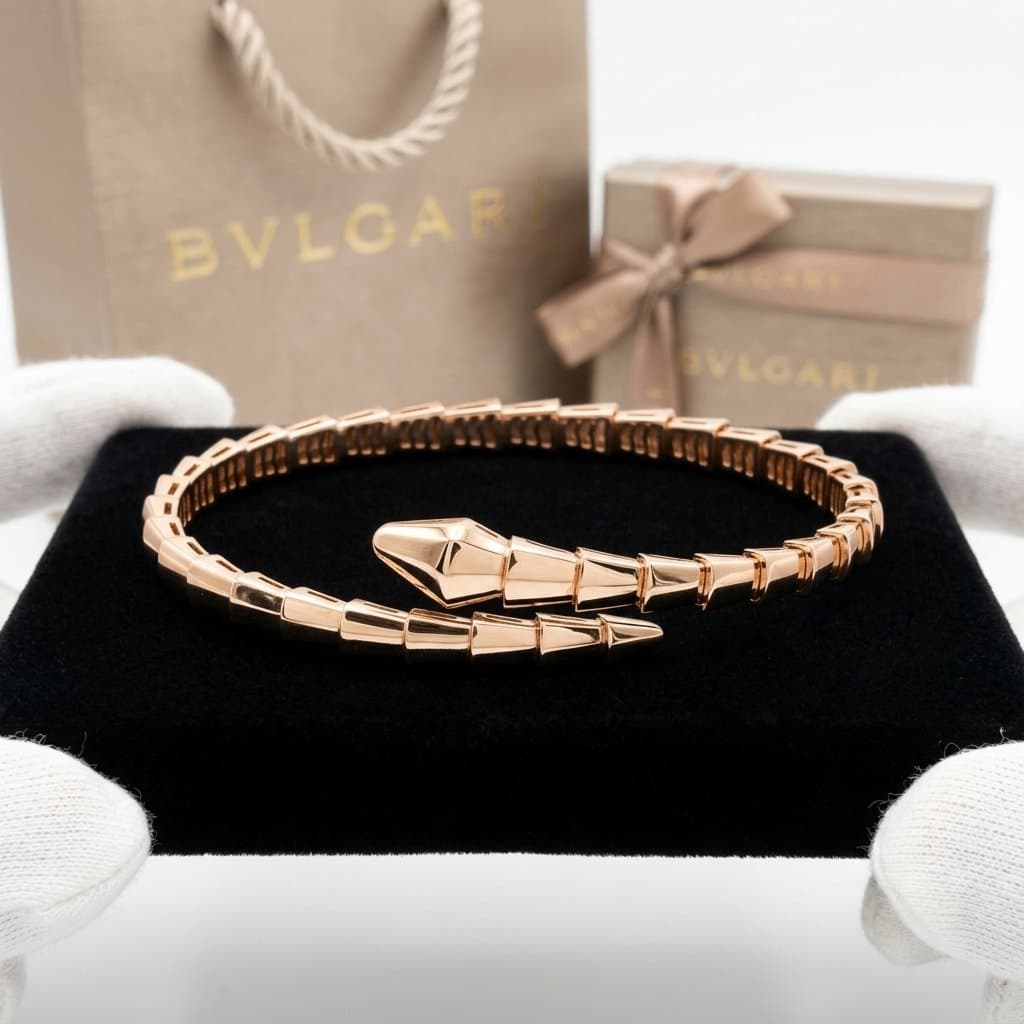 Bvlgari Serpenti Viper браслет из желтого золота с бриллиантами — фото 3