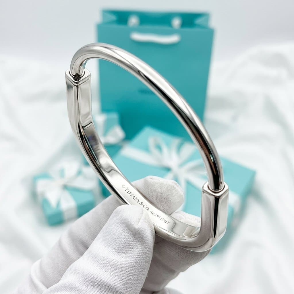 Браслет Tiffany Lock в розовом, желтом и белом золоте