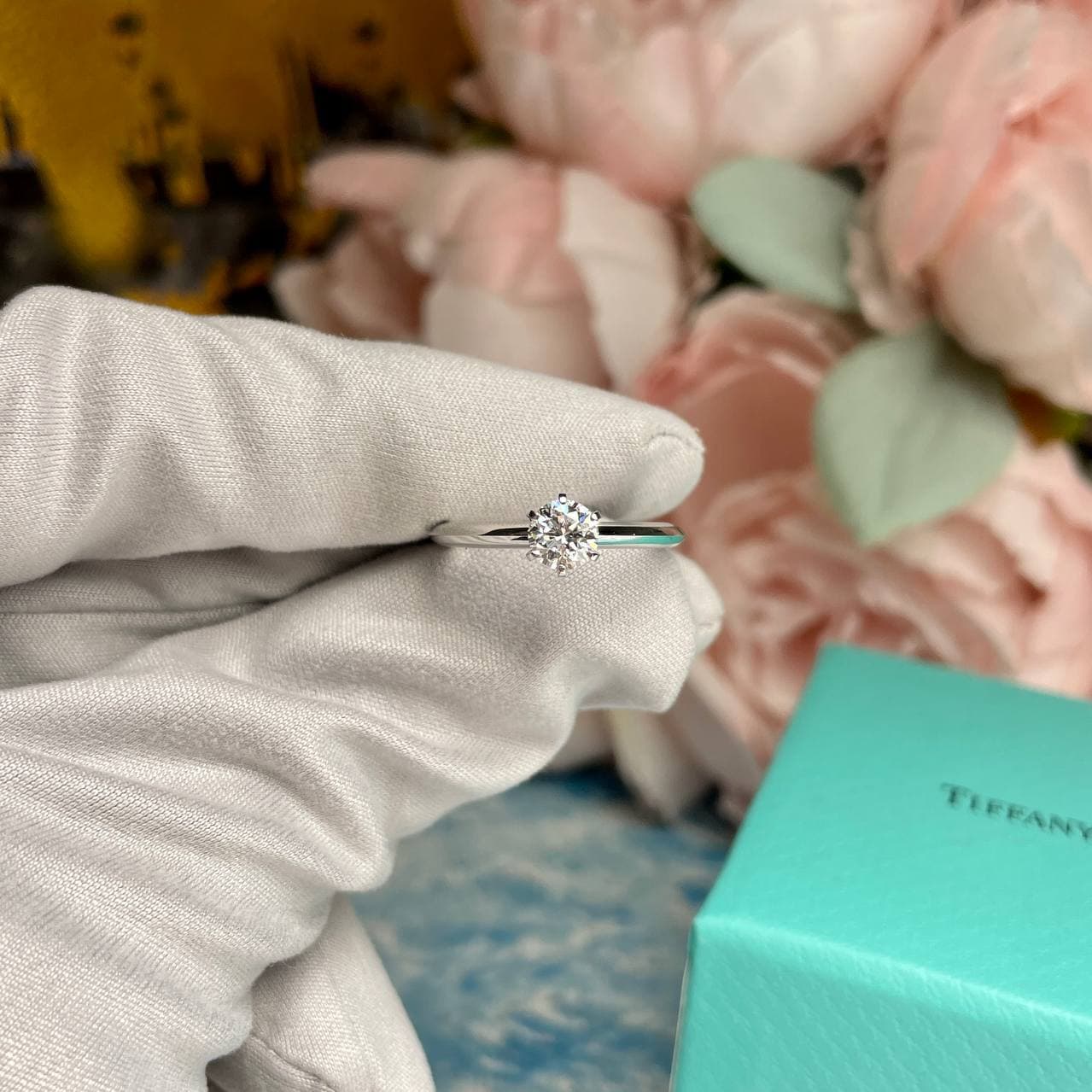 Кольцо Tiffany 0,53 ct (белое золото 585)