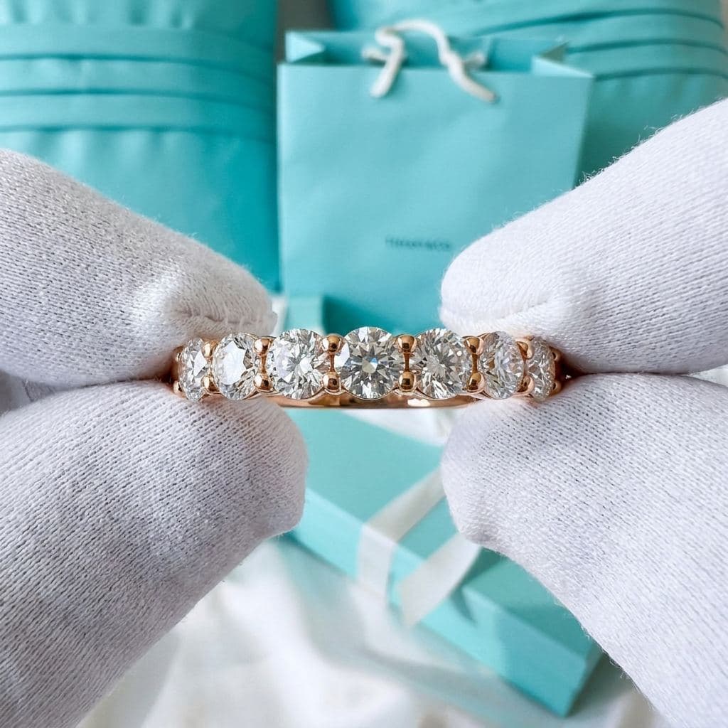 Кольцо Tiffany Forever из розового золота с бриллиантами, 3 мм