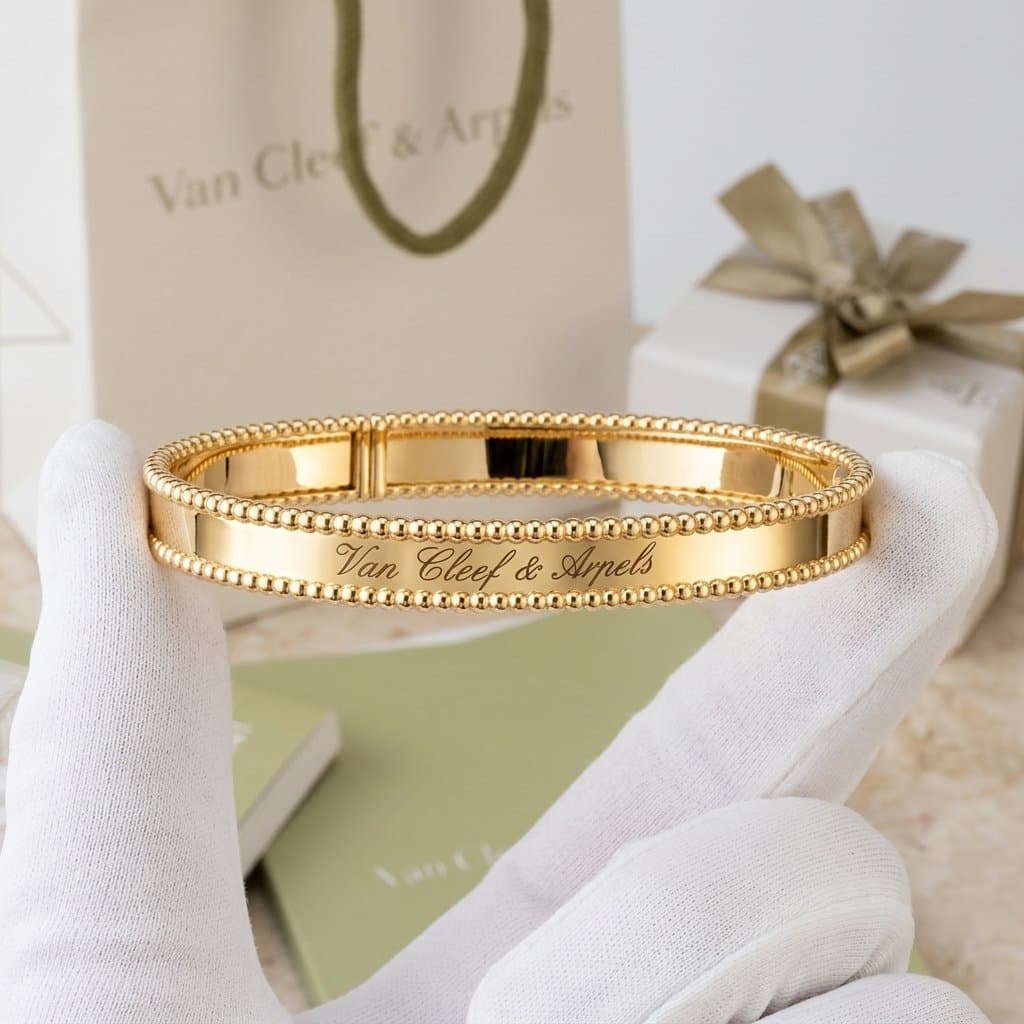 Браслет Van Cleef & Arpels Perlée signature, экстра малый размер, розовое золото — фото 2