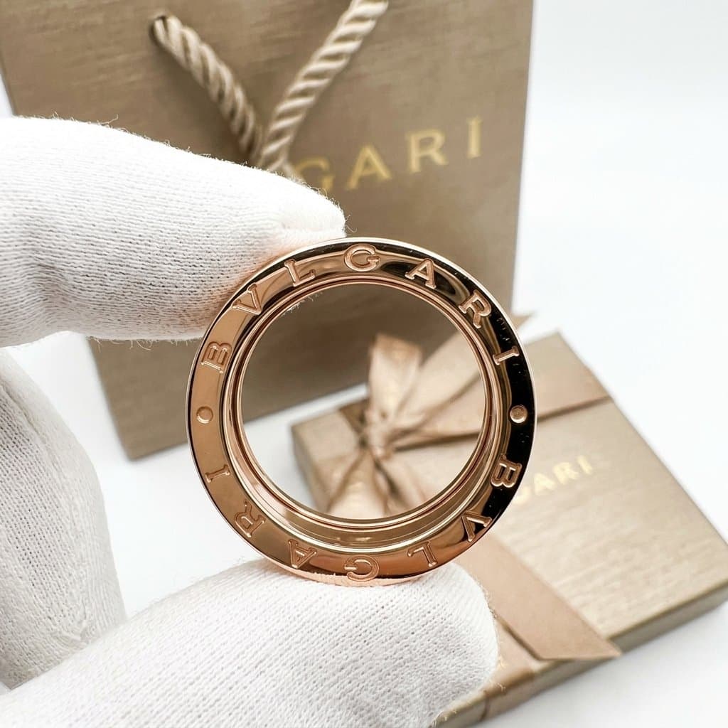 Кольцо B.zero1 Bvlgari, 3 полосы, белое золото
