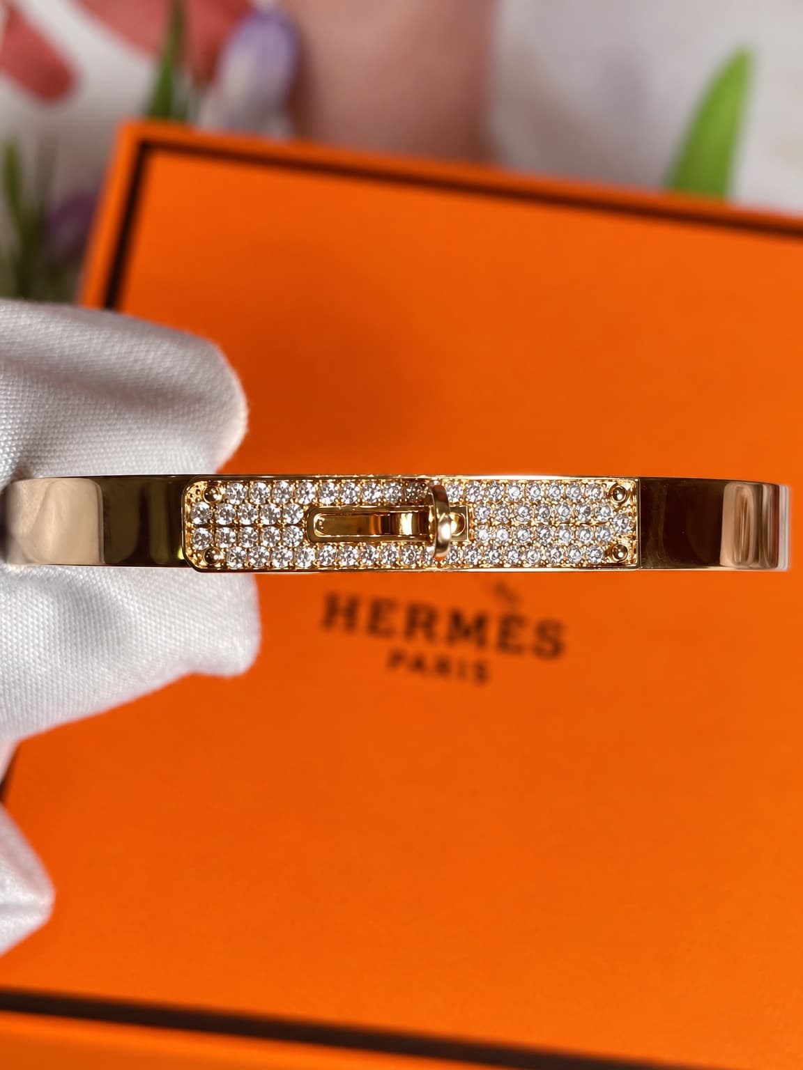 Браслет HERMES с бриллиантами 0,36ct, Розовое золото
