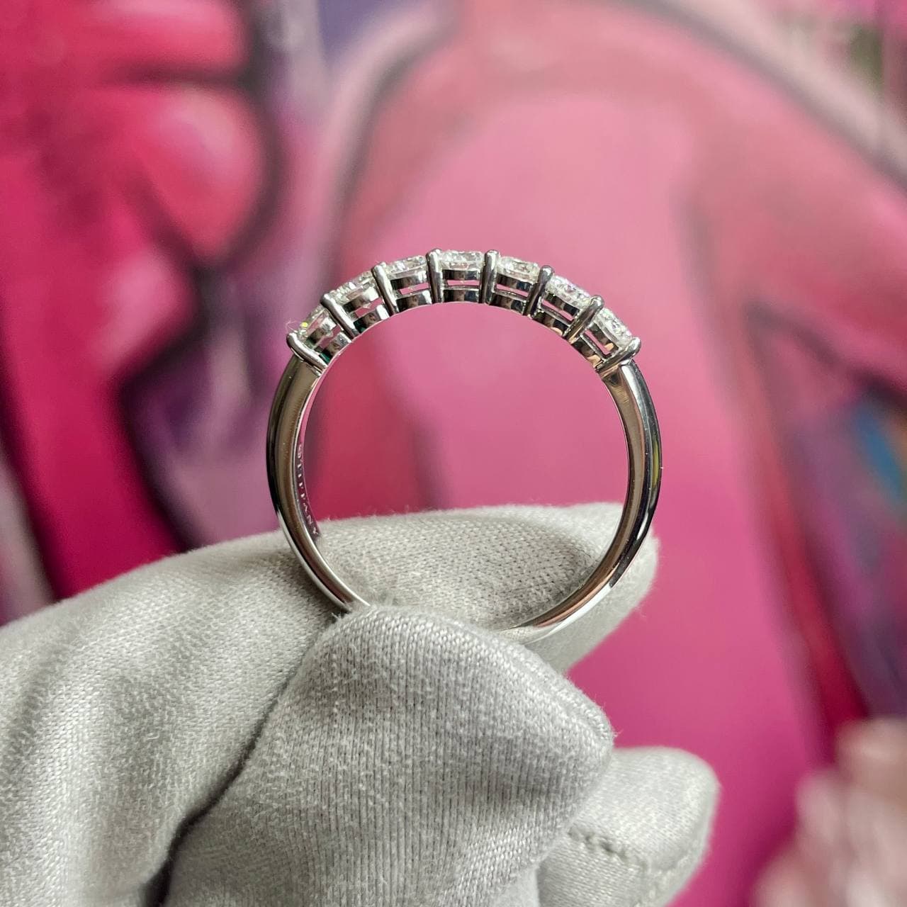Кольцо Tiffany Diamond Forever с 7 бриллиантами 0,58ct (белое золото 585) — фото 4