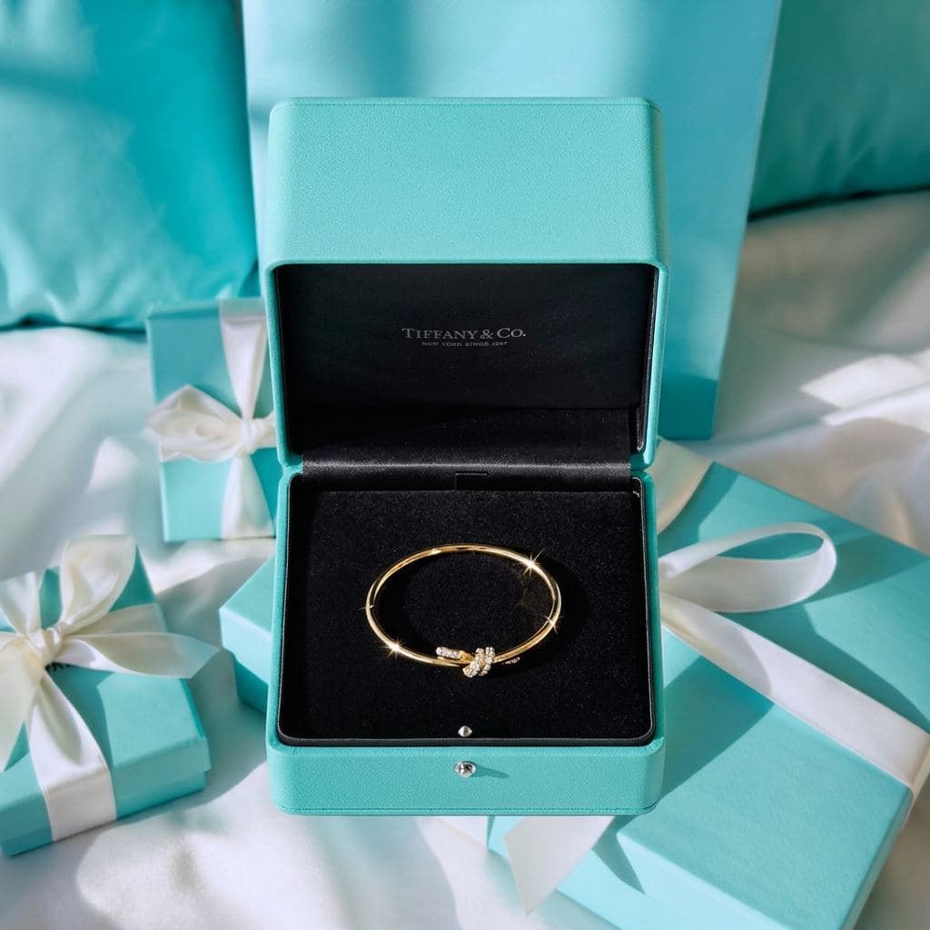 Браслет Tiffany Knot из розового золота с бриллиантами — фото 5