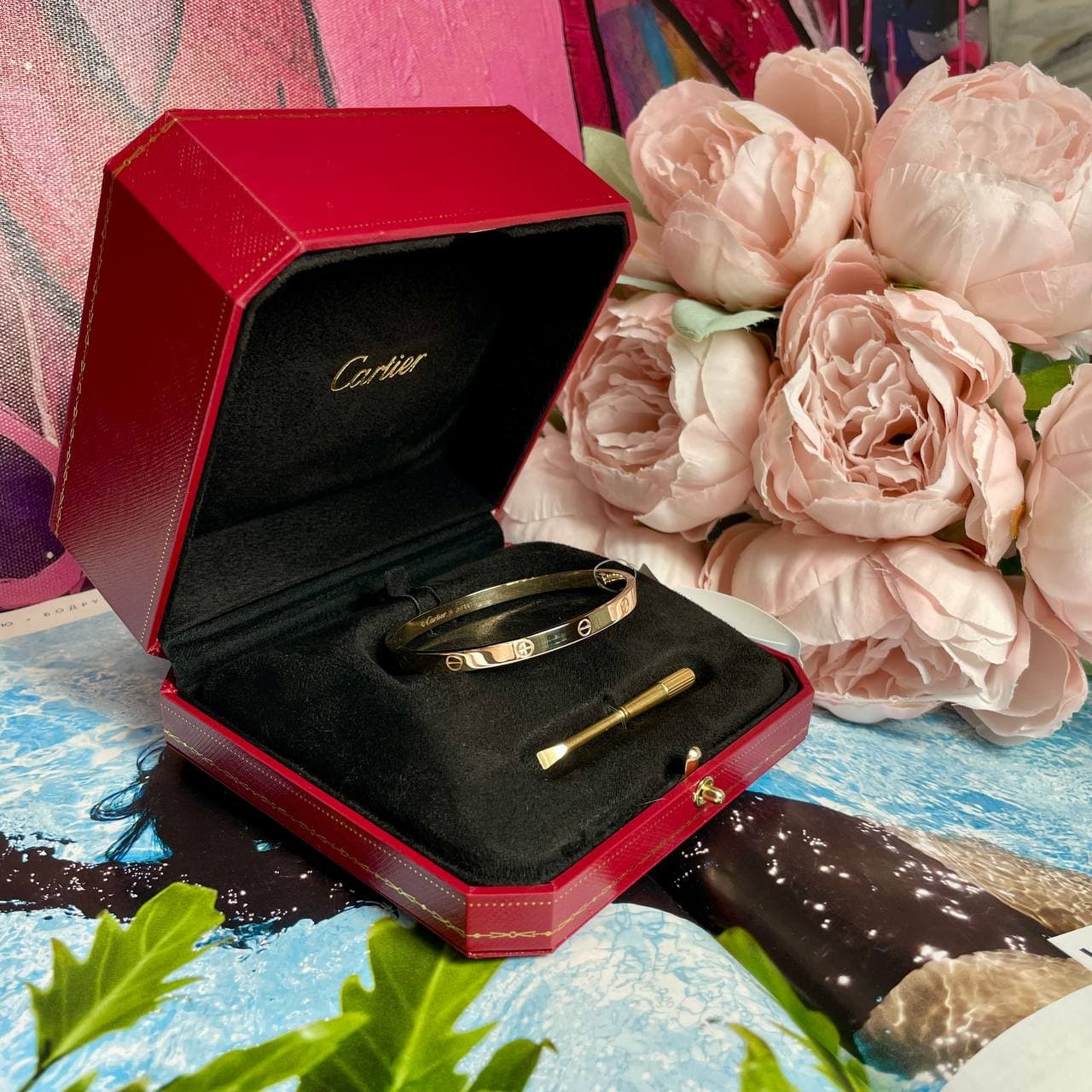 NEW Браслет Cartier Love средняя модель без бриллиантов (желтое золото 585) — фото 5