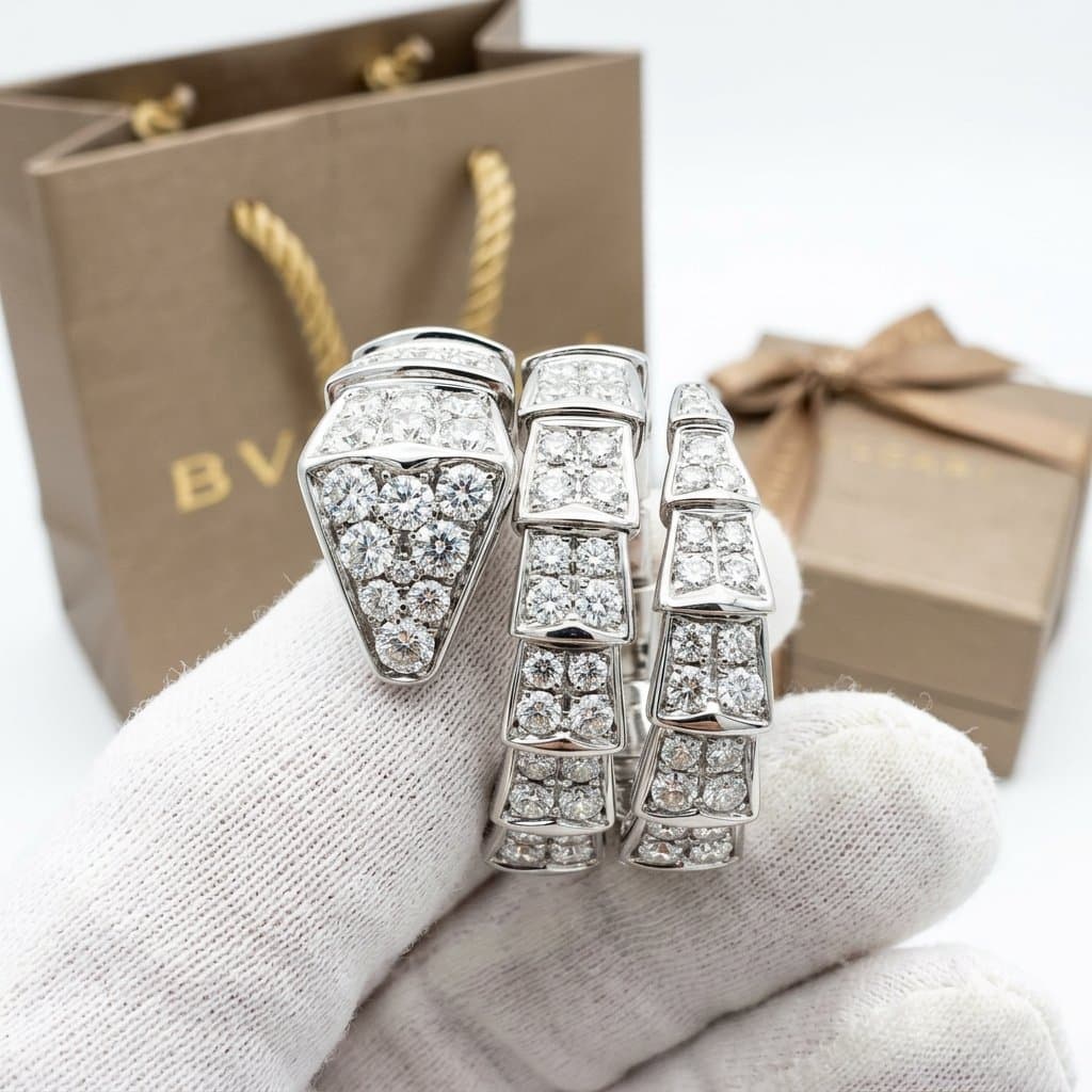 Кольцо Bvlgari Serpenti Viper с бриллиантами