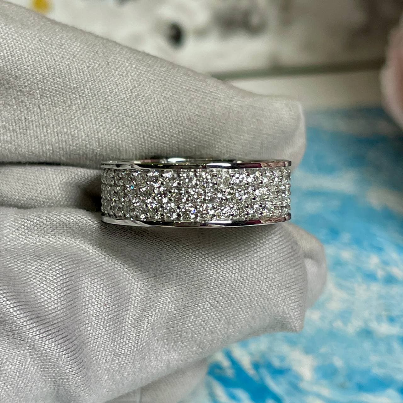 Обручальное Кольцо Pave 2,58 ct (белое золото 585)