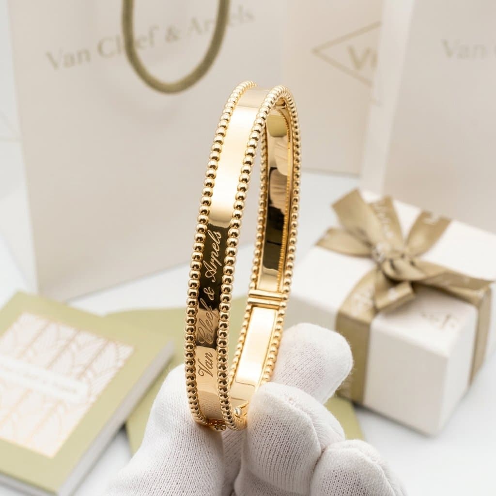 Браслет Van Cleef & Arpels Perlée signature, экстра малый размер, розовое золото, Розовое золото