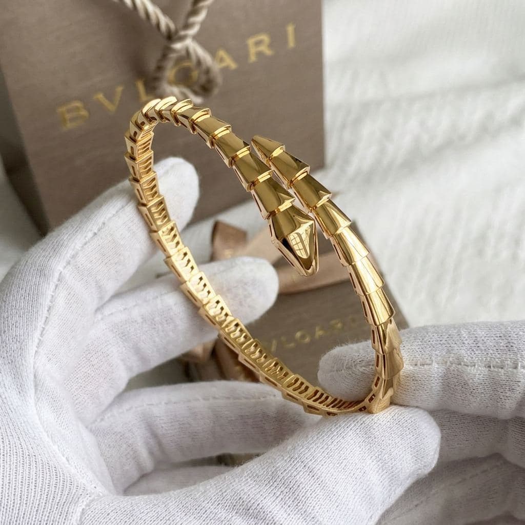 Bvlgari Serpenti Viper браслет из желтого золота с бриллиантами