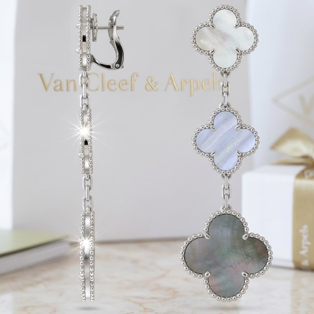 Серьги Van Cleef & Arpels Magic Alhambra, 3 мотива — фото 2