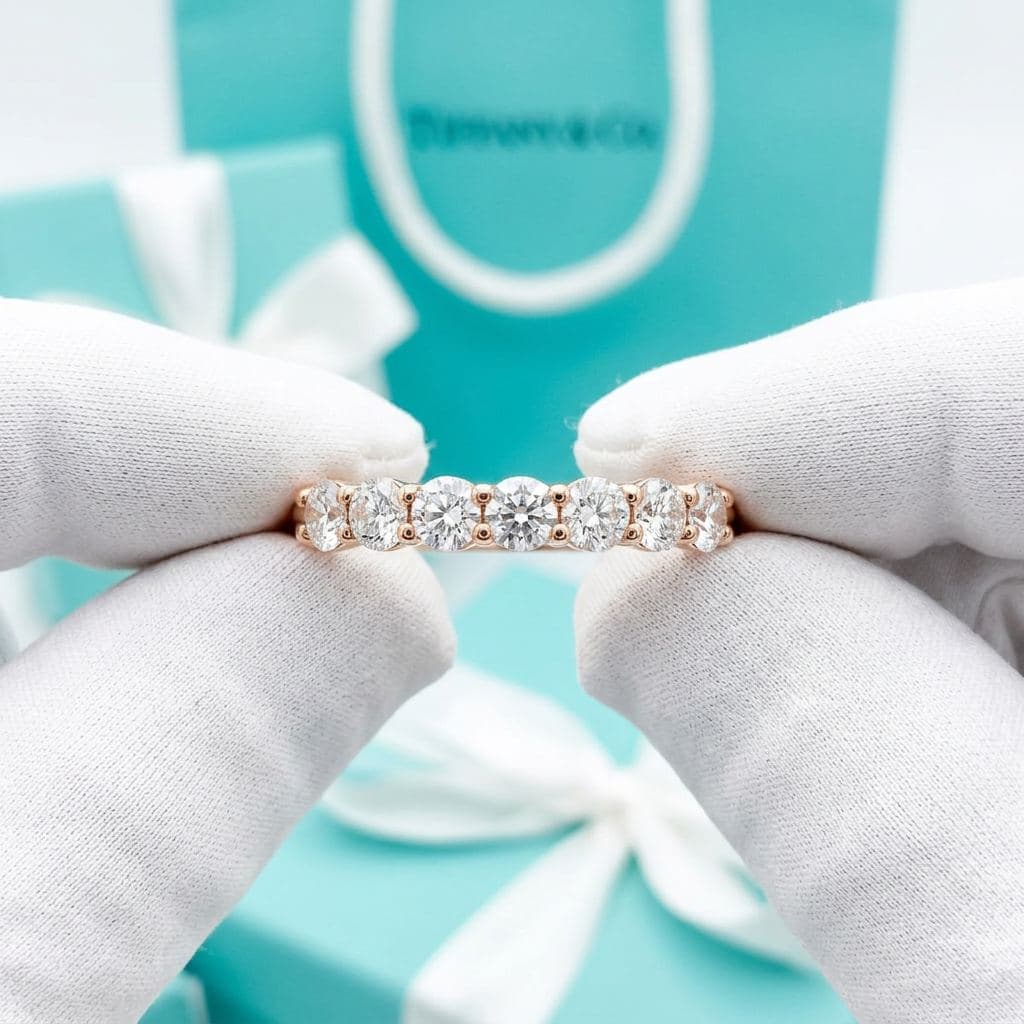 Кольцо Tiffany Forever из розового золота с бриллиантами, 3 мм