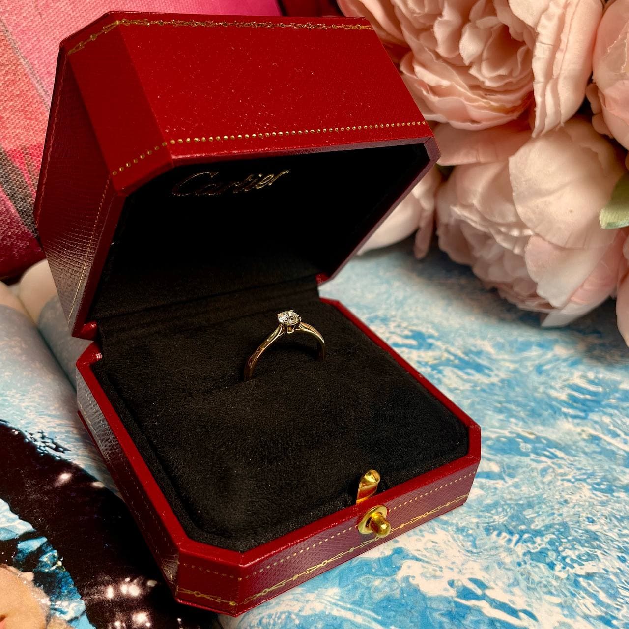 Кольцо Cartier с 1 кинем 0,33 ct (LAB) (желтое золото 585) — фото 8