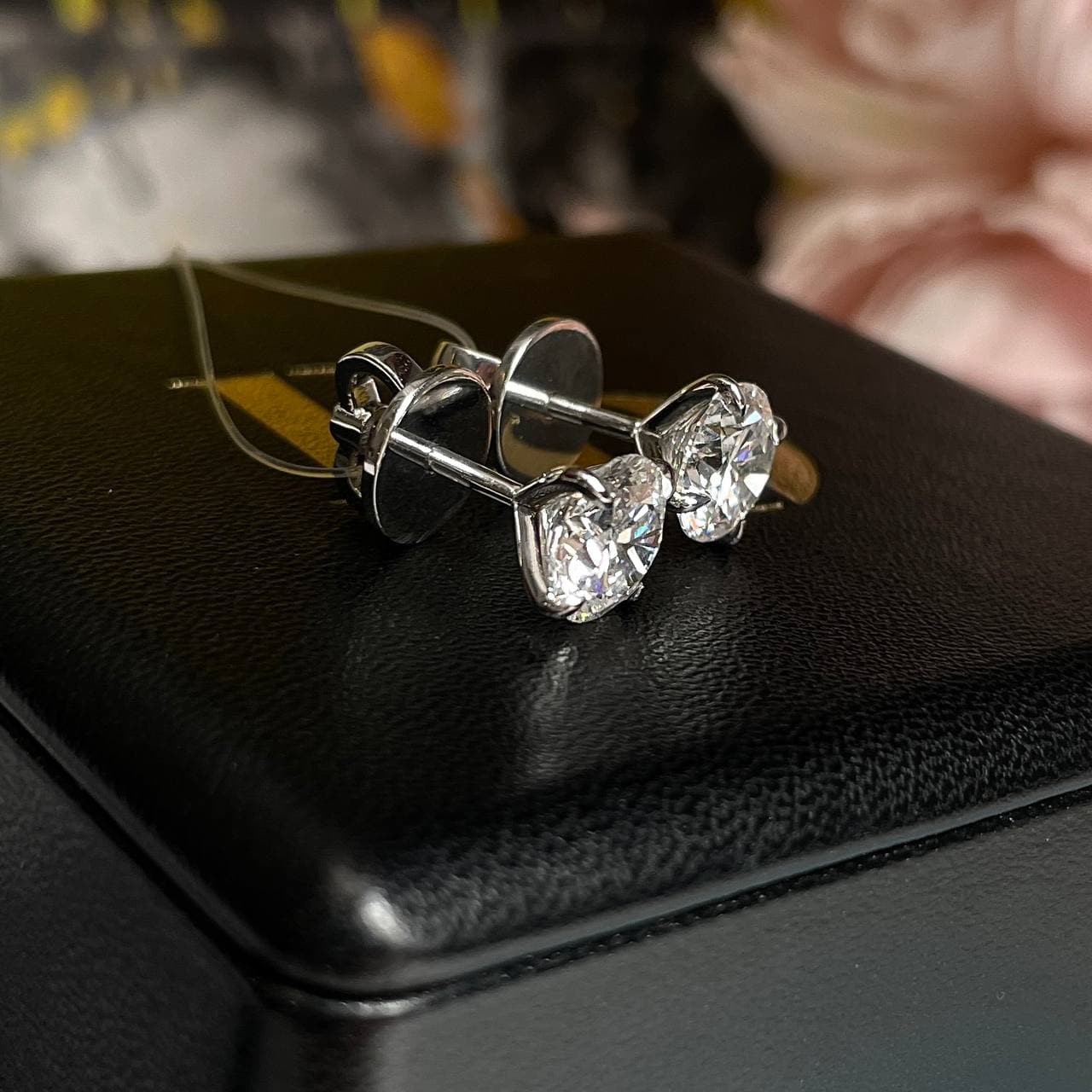 Серьги пусеты с бриллиантами 3,02 ct (LAB) — фото 4