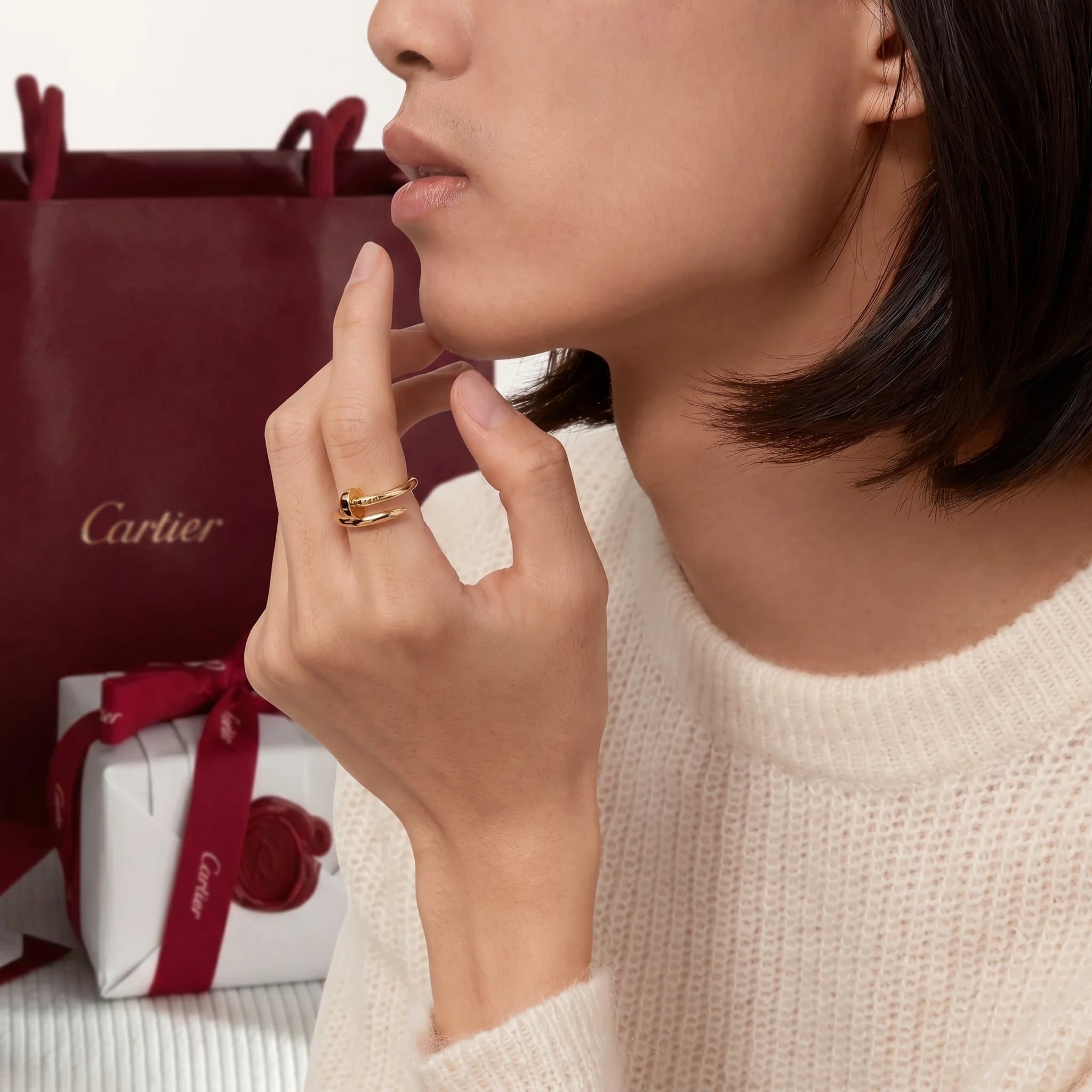 Золотое кольцо Cartier Juste un Clou (гвоздь), классическая модель — фото 4