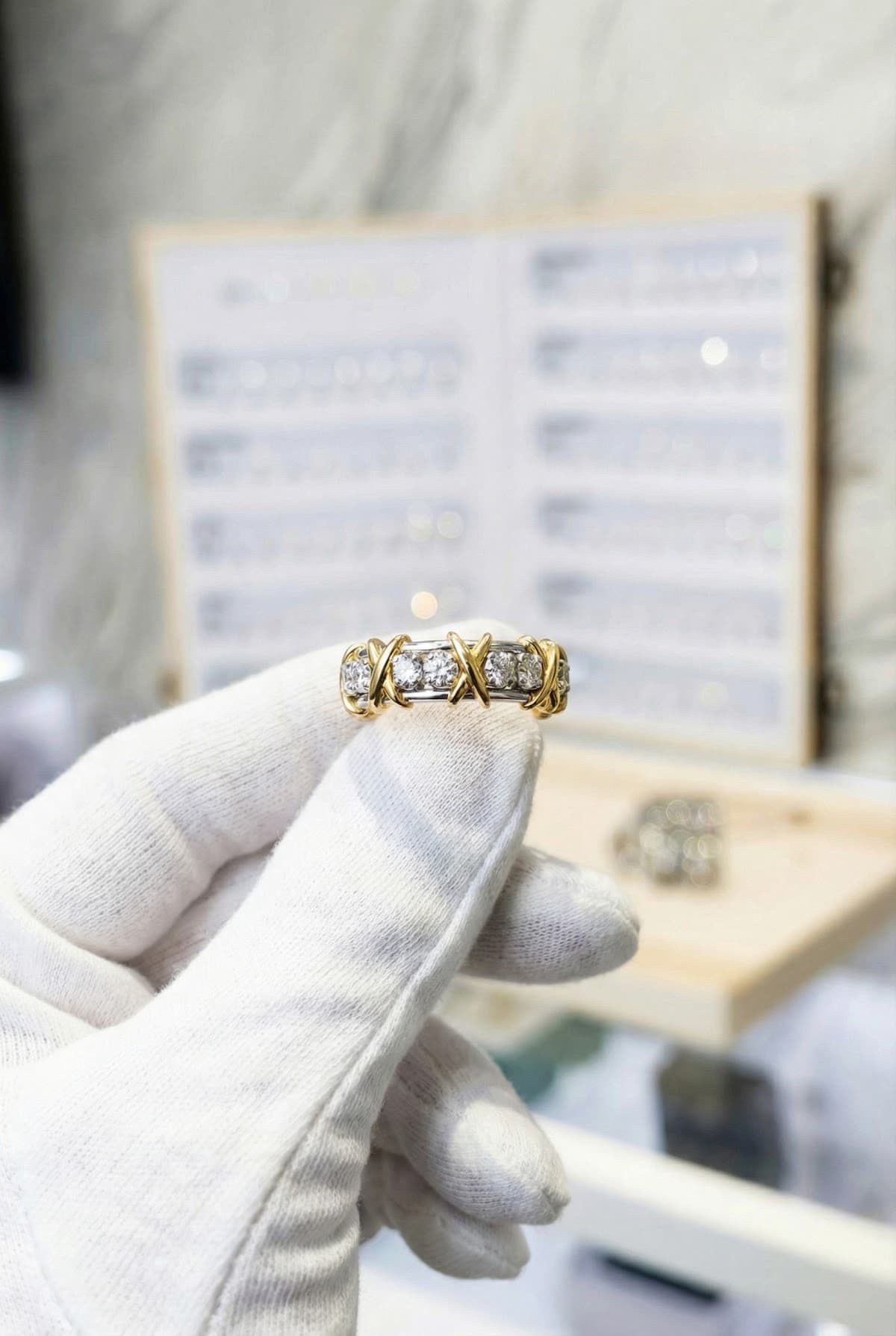 Золотое кольцо с бриллиантами Tiffany Schlumberger — фото 3