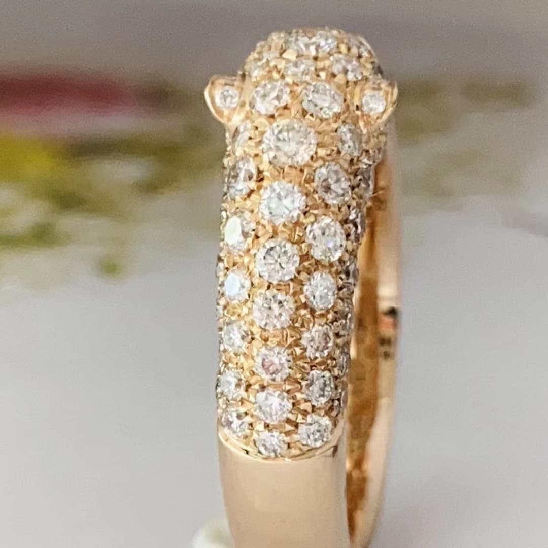 Золотое кольцо Cartier Panthère de Cartier с бриллиантами — фото 6