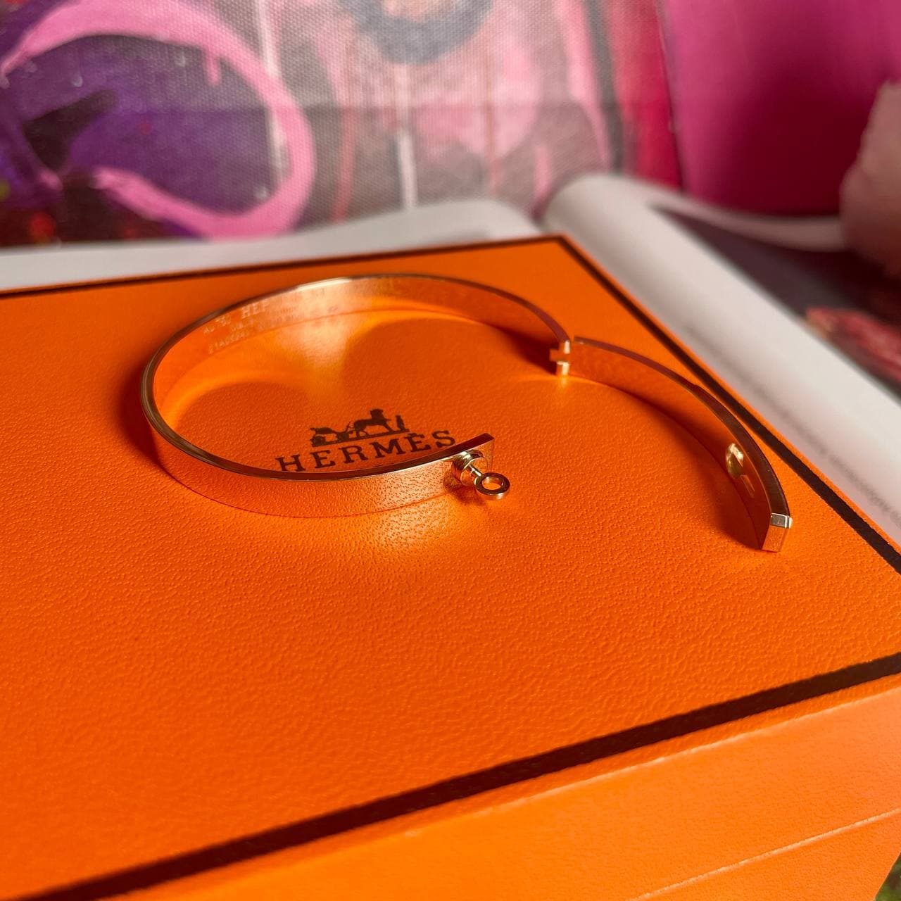 Браслет HERMES с бриллиантами 0,36ct (розовое золото 750) — фото 3