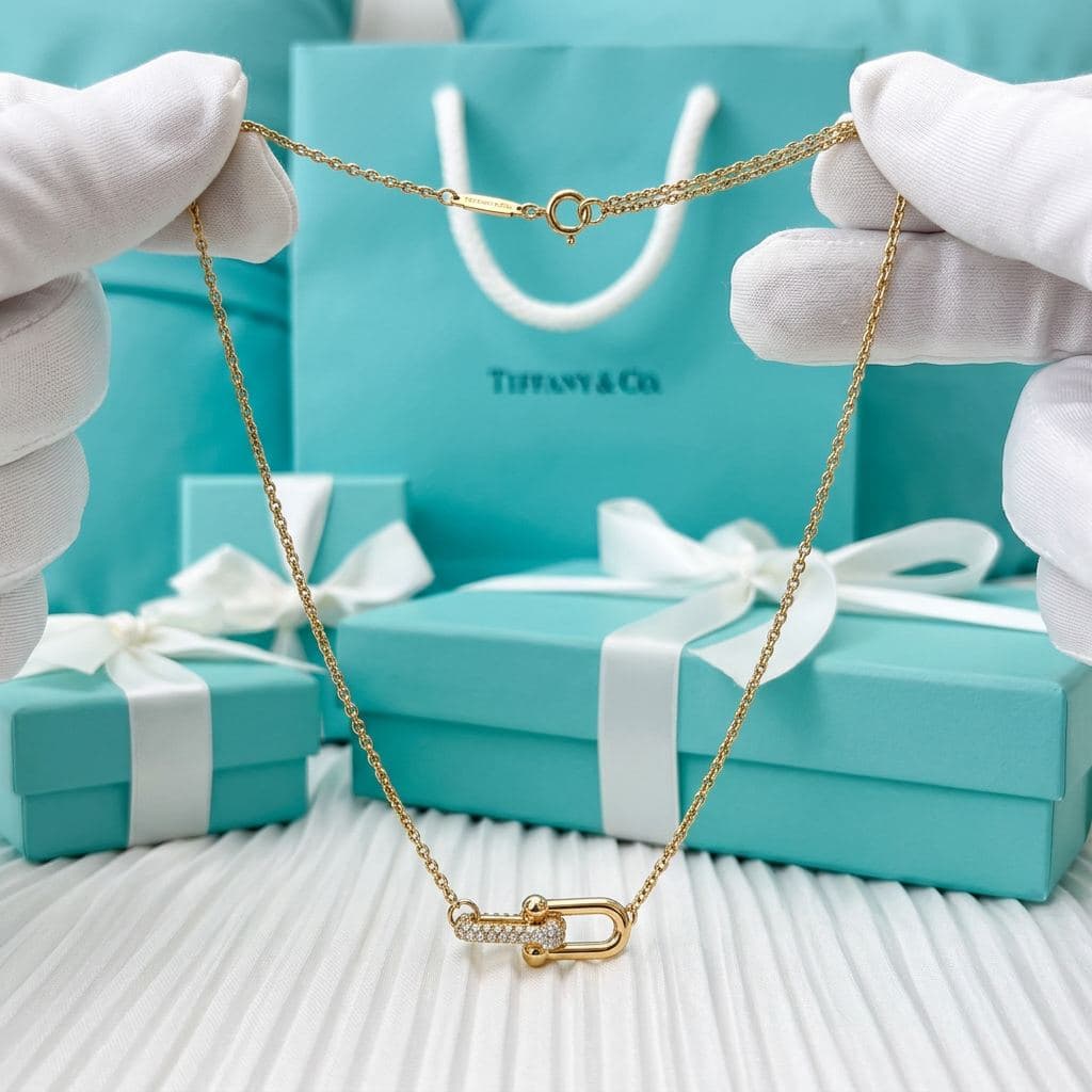 Tiffany HardWear — подвеска Double Link с бриллиантами — фото 2