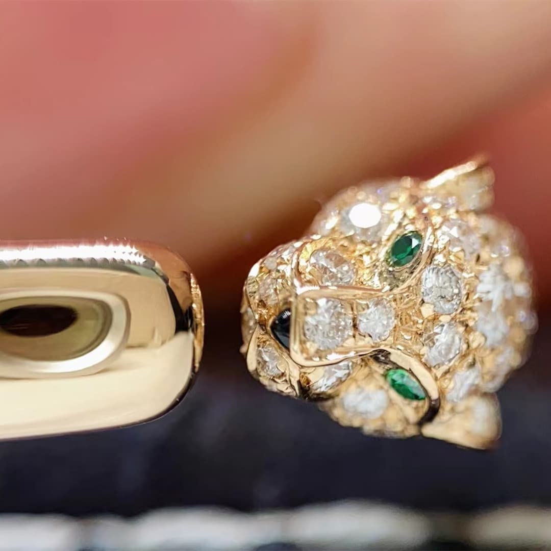 Золотое кольцо Cartier Panthère de Cartier с бриллиантами — фото 4