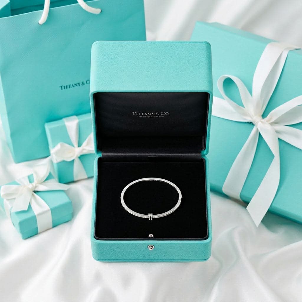 Браслет Tiffany T из розового золота с бриллиантами — фото 5